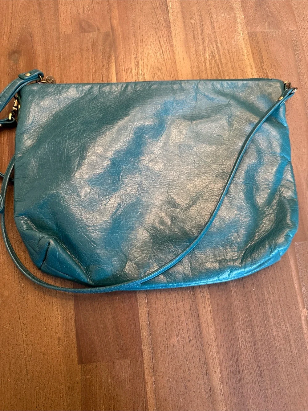 HOBO Teal Leather Crossbody Bag